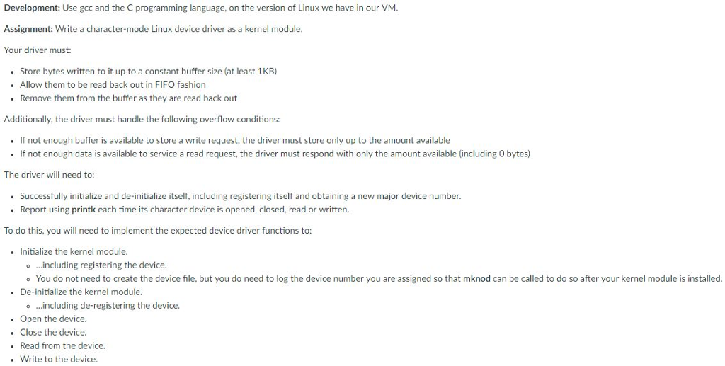  Use gcc and the C programming language, on the version of