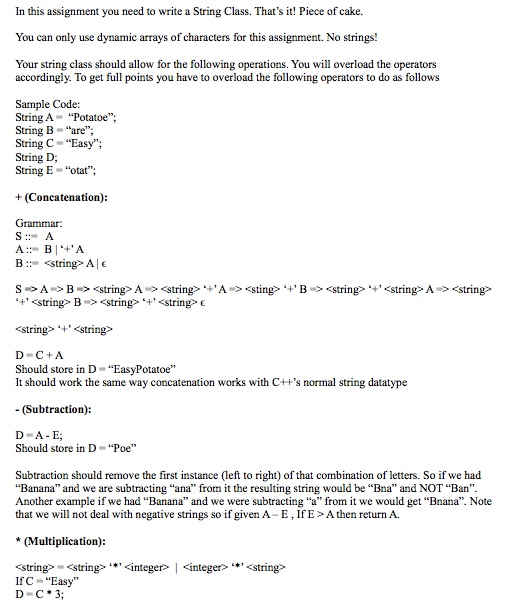 Code in C++ please In this assignment you need to write a