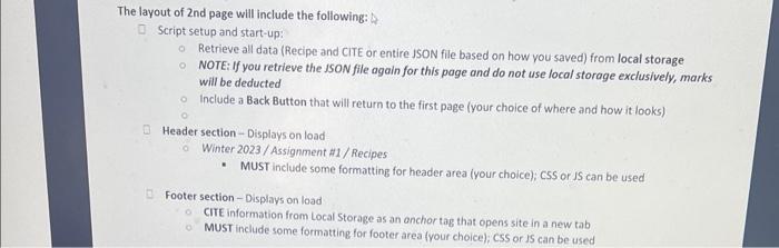 for submitting your wark. NOTE: jQuery MUST not be used Create a