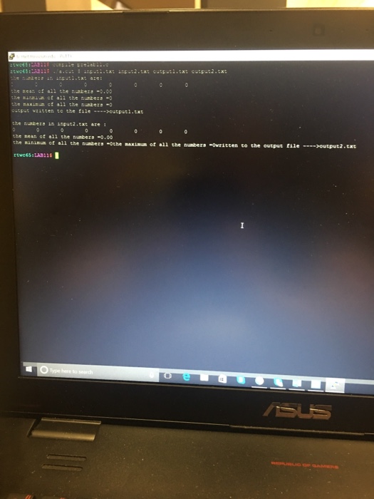 be like the sample output in the last picture below. This is