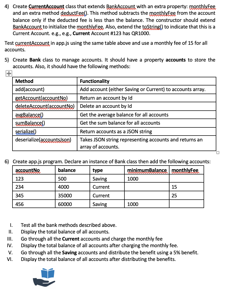 the design shown in Figure 1. Bank BankAccount accountNo: number accounts :