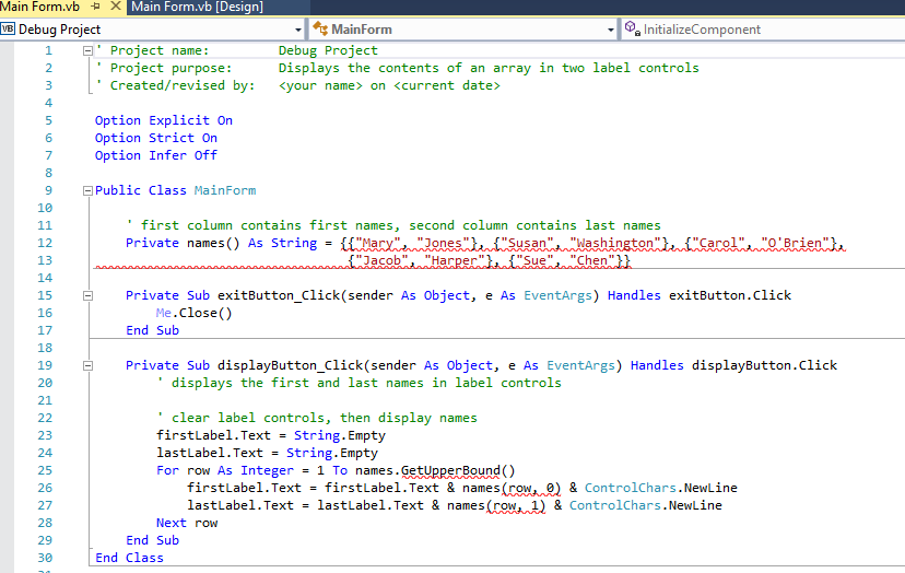 Hello again, I am a beginner using Microsoft Visual Studio. This problem