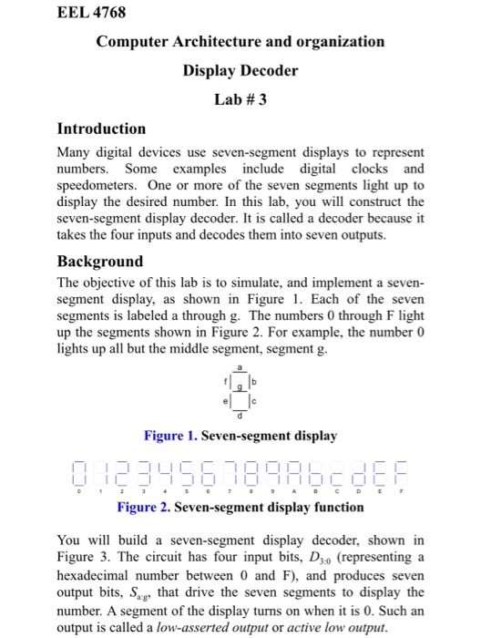  *** A Computer Architechture Question*** EEL 4768 Computer Architecture and organization
