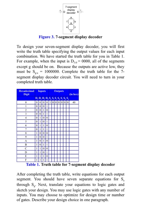 Display Decoder Lab #3 Introduction Many digital devices use seven-segment displays to