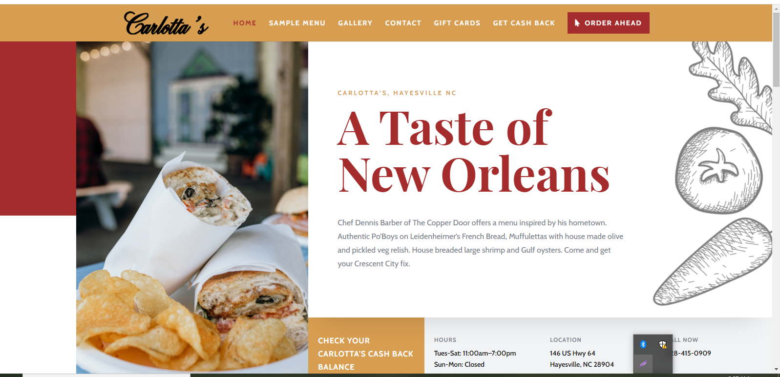 create a professional website for a restaurant or bakery. Your website must
