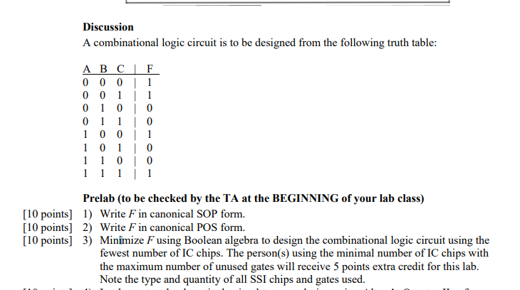 Discussion A combinational logic circuit is to be designed from the
