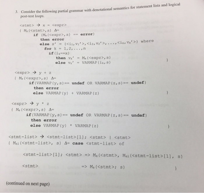  logical . Consider the following partial grammar with denotational semantics for