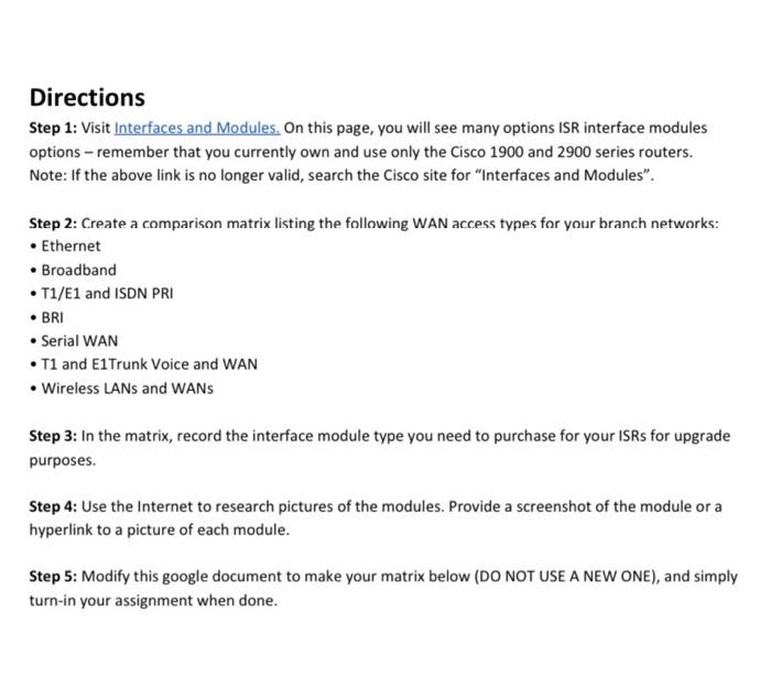 Directions Step 1: Visit Interfaces and Modules. On this page, you