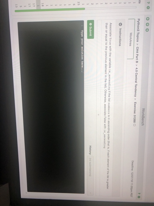  Chap4 exercise 51268 WorkBench Python3 Topics > CH4 Part B >