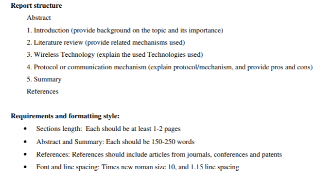 Type 10 pages presentation on (crowd sensing in smart cities) Report structure