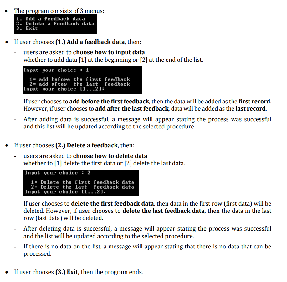 program use circular list in data structures. i hope you can give
