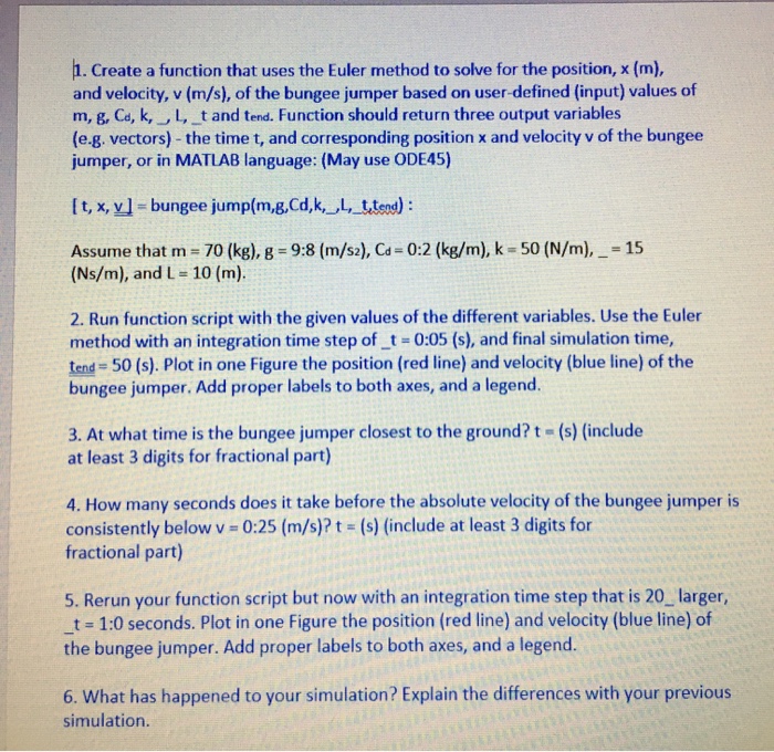 fall followed by a subsequent deceleration caused by the stretching of the