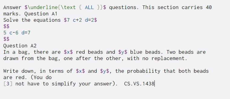 Answer $\underline{\text { ALL }}$ questions. This section carries 40 marks.