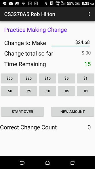 3. Create a top caption with the text: "Practice Making Change" 4.