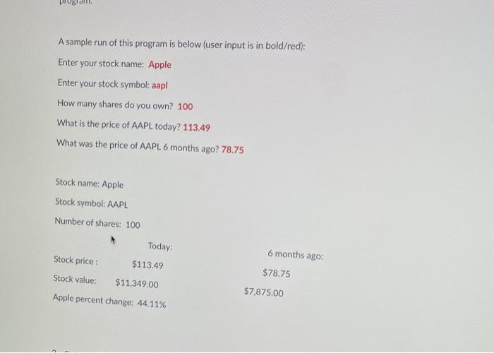 directions are given. 2. Stock.java (loosely based on #'s 2 and 10