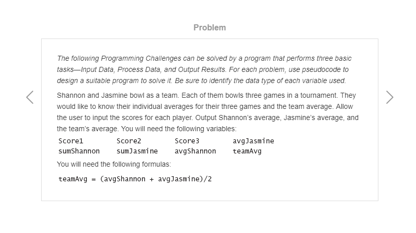  I need help making a Pseudocode from this problem. Thanks! The