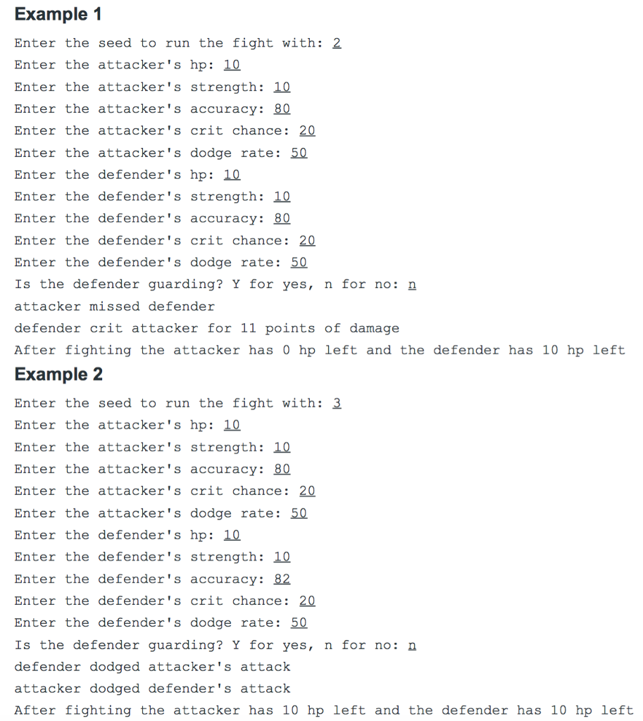 may be used Description For this program you will be implementing one
