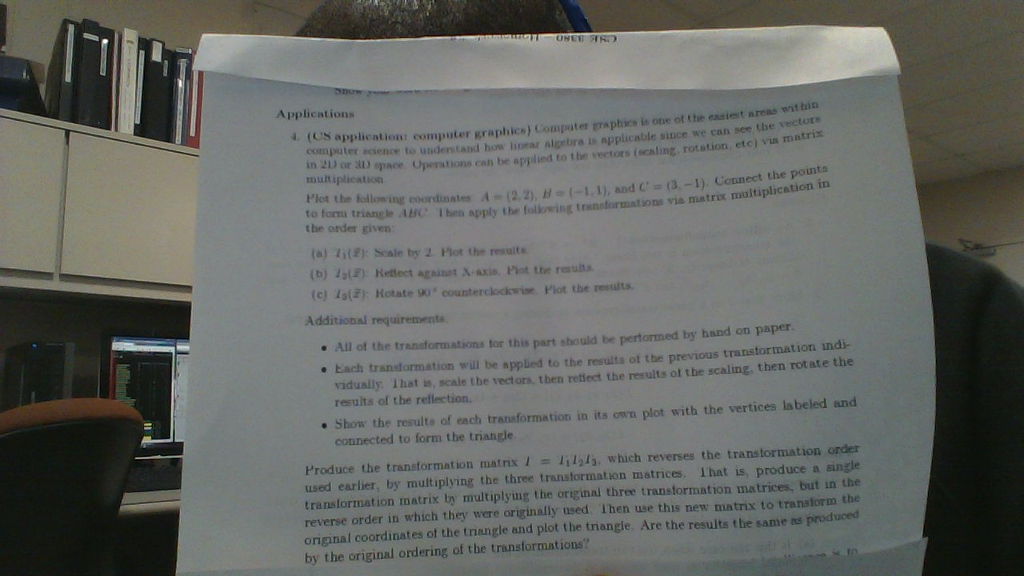 the easiest areas within computer science to understand how linear algebra is