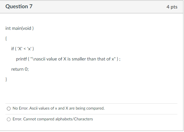 programming with C class I believe they are simply questions about compiling