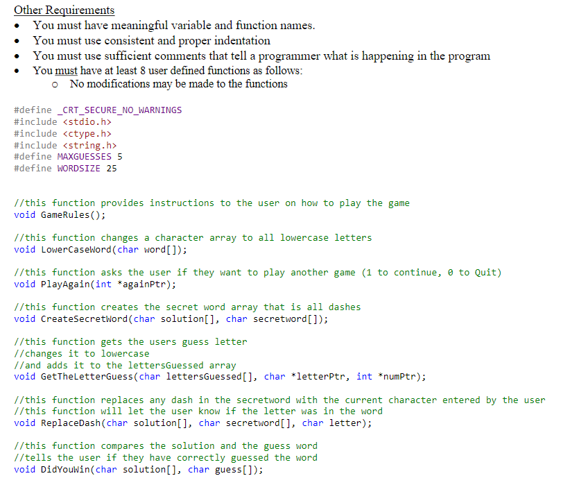 this program succesfully. Here are the instructions. InputWord.txt : Here is the