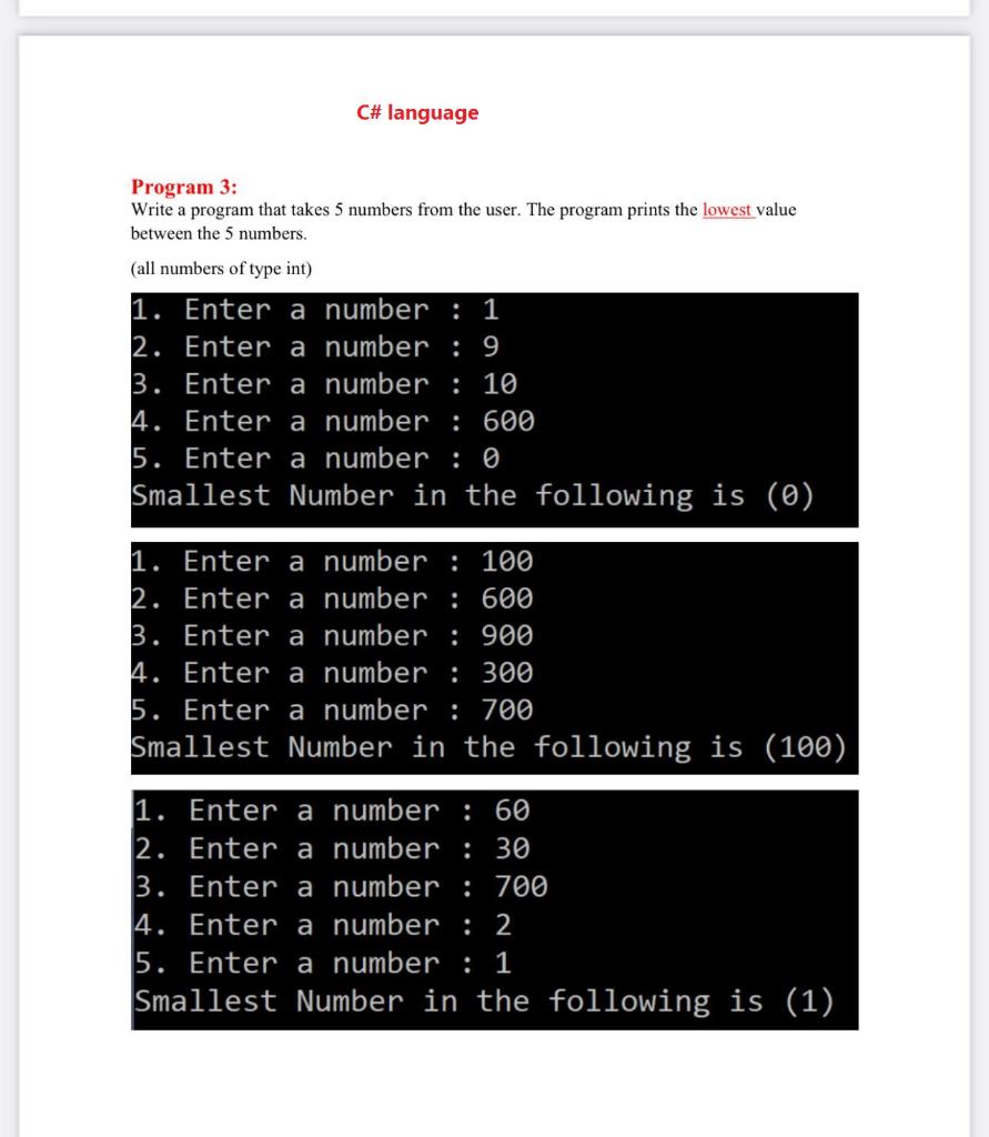 table of the number from 1 to 12. Output Example: Please enter