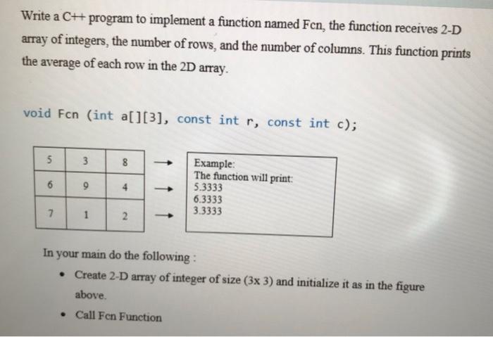  Write a C++ program to implement a function named Fen, the