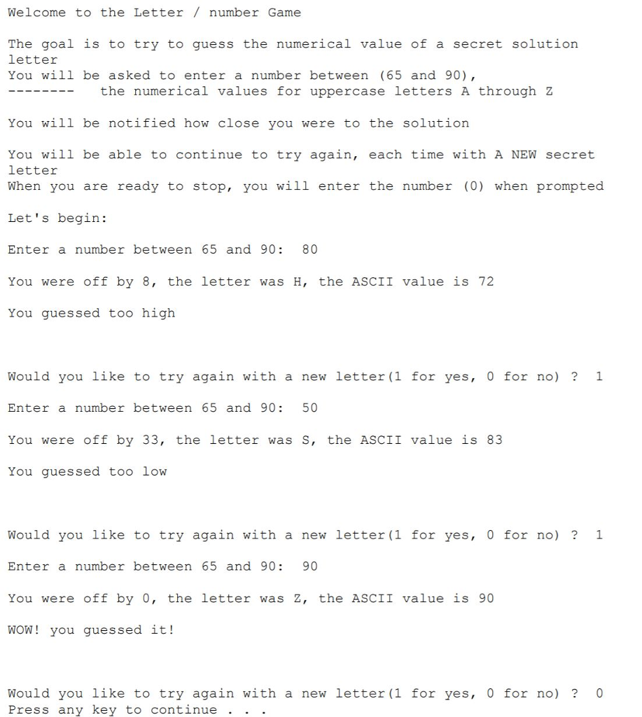 from a file called "letters.txt". Your program will open the letters.txt file
