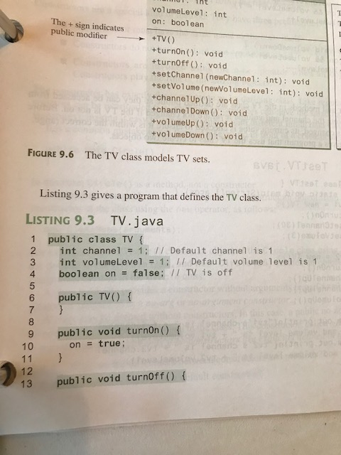 Type and compile listing 9.3, page 329 (file TV.java). Notice that this