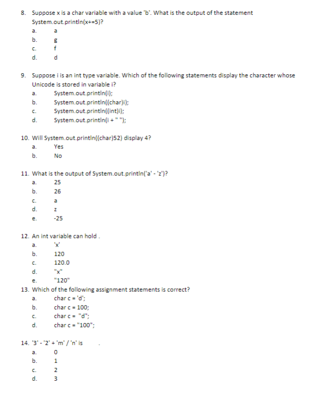 Math.PI/ 4 d. Math.PI/ 2 2. What is Math.ceil(3.6)? a. 3.0 b.
