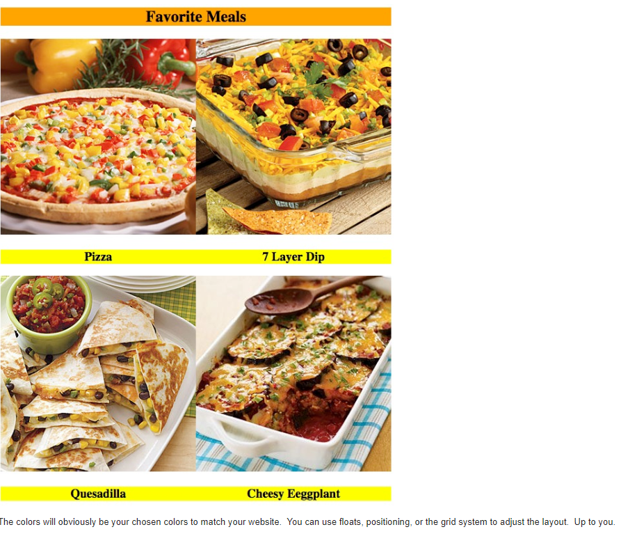 How can I make my webpage which is https://web.njit.edu/~rem33/cpt330/hw3_meals.html look like the