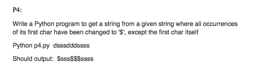  P4: Write a Python program to get a string from a
