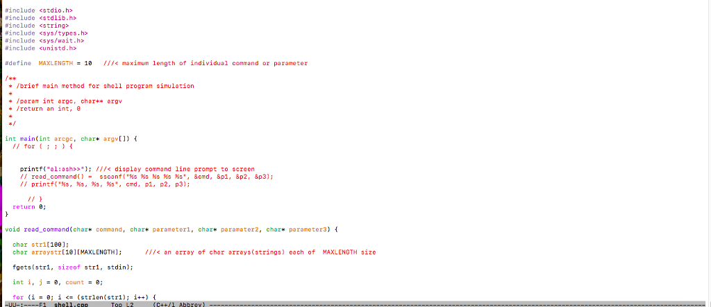 Hi I am trying to create a runnable shell program and this