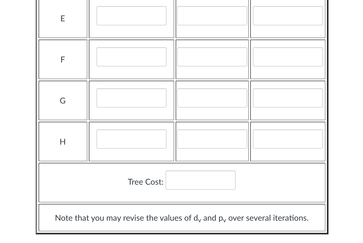 3 4 18 B 9 D 10 H 2 25 G E