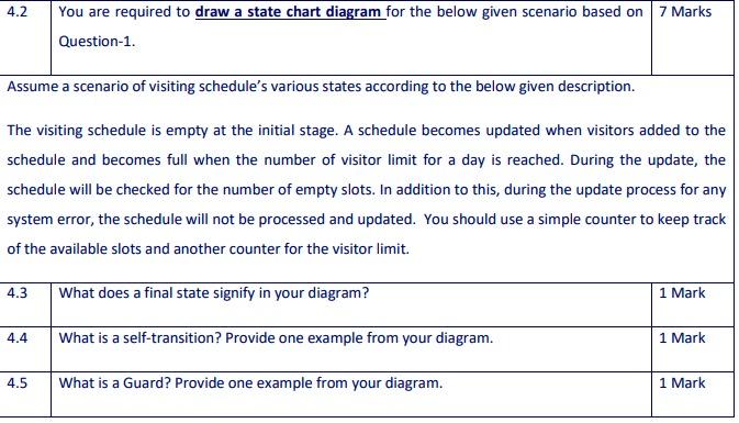 small software system. The scenario below outlines the problem domain. This description