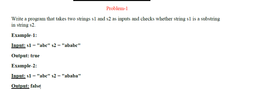 Write a program with java Problem-1 Write a program that takes two