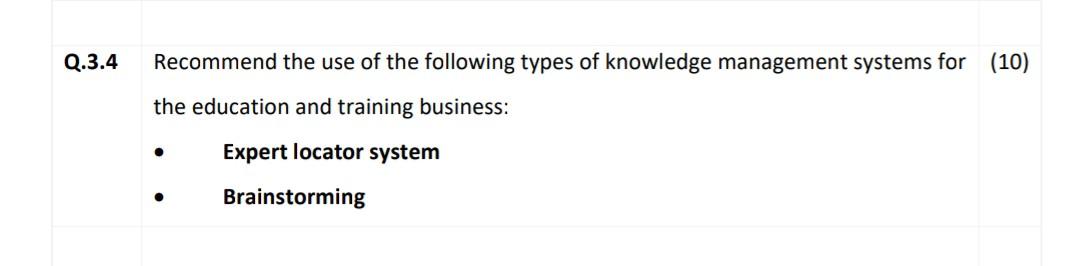 why a knowledge management solution should consider all four KM ) (10)