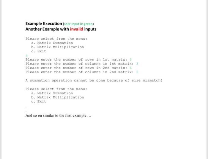 program procedure is as follows: 1. First the program should show a