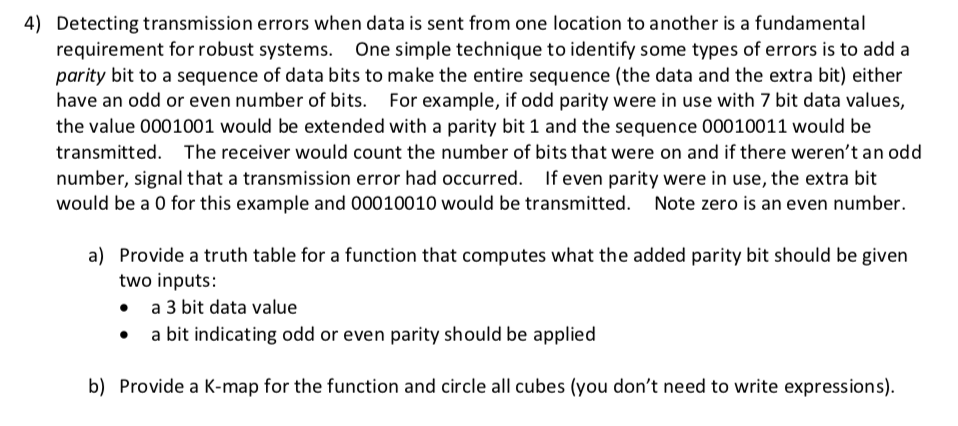  4) Detecting transmission errors when data is sent from one location