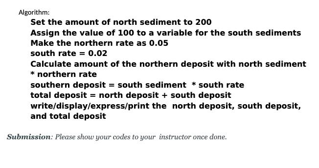 instructor), that will provide a solution to the following scenario. Notice that