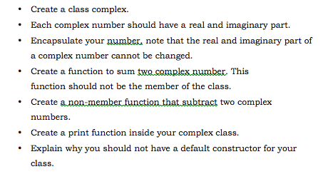  NEED AS CODE WITH 3 FILE MAIN.CPP COMPLEX.CPP COMPLEX.H Need Ouput
