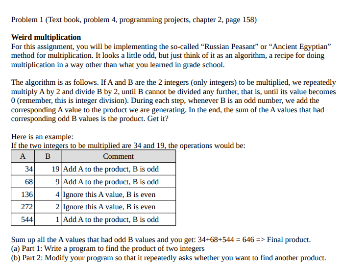  Problem 1 (Text book, problem 4, programming projects, chapter 2, page
