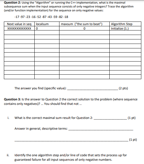 each number value V in Seq: a. Add V to localsum b.