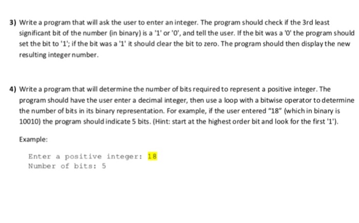  Write a program that will ask the user to enter an
