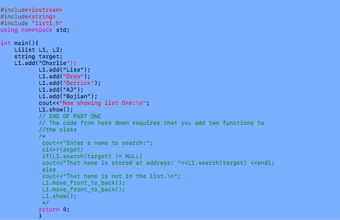 write a search function that takes a string as its argument. It