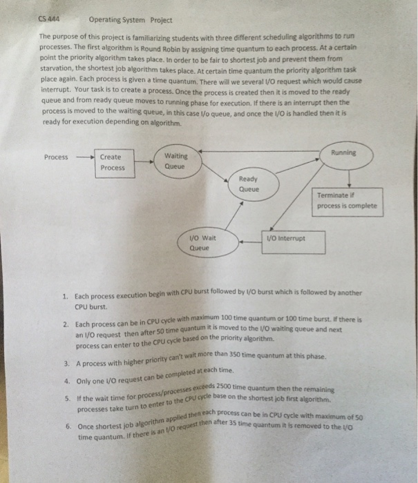 300 time quantum then the priority algorithm will be applied 7. A