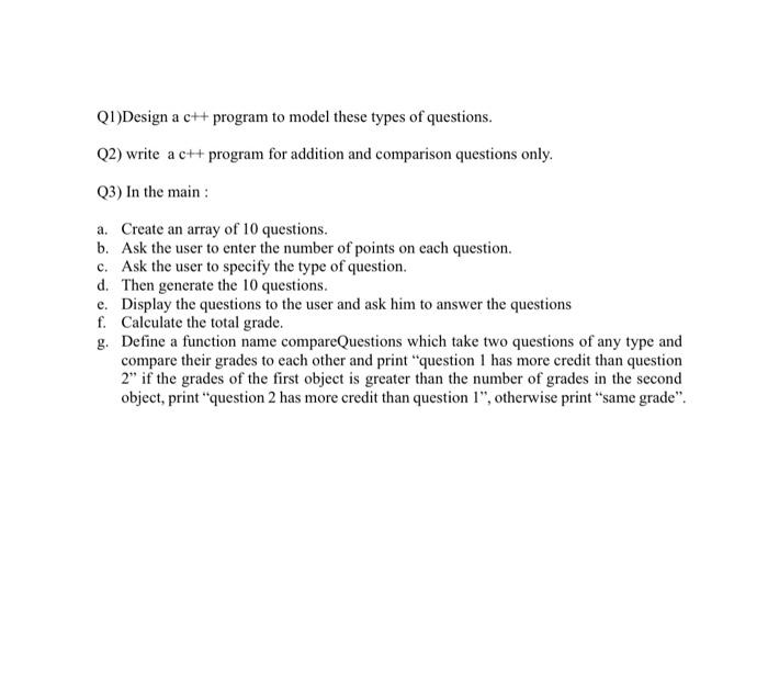 practice in this lab with polymorphism Math questions Bank There are many