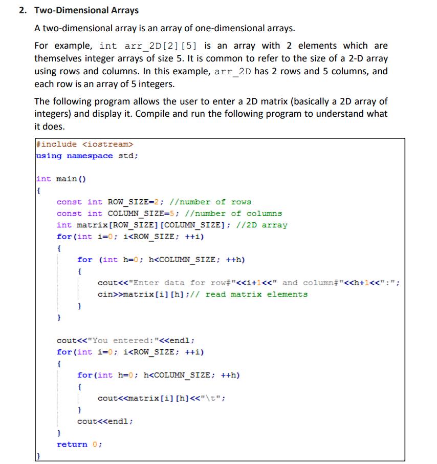  Modify the provided program to compute the minimum of the elements