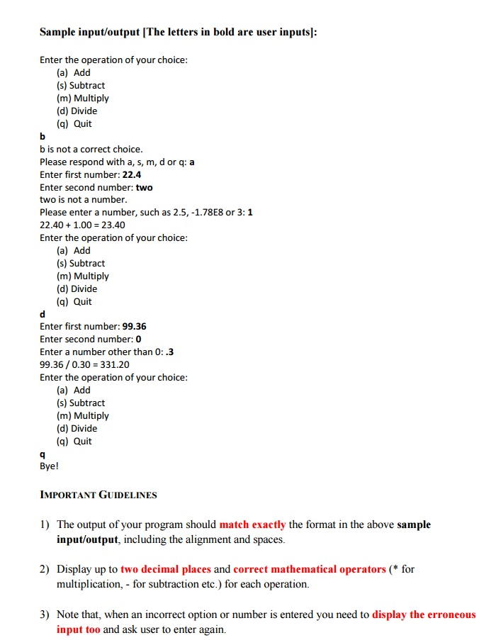 can perform different mathematical operations as well as can check for valid