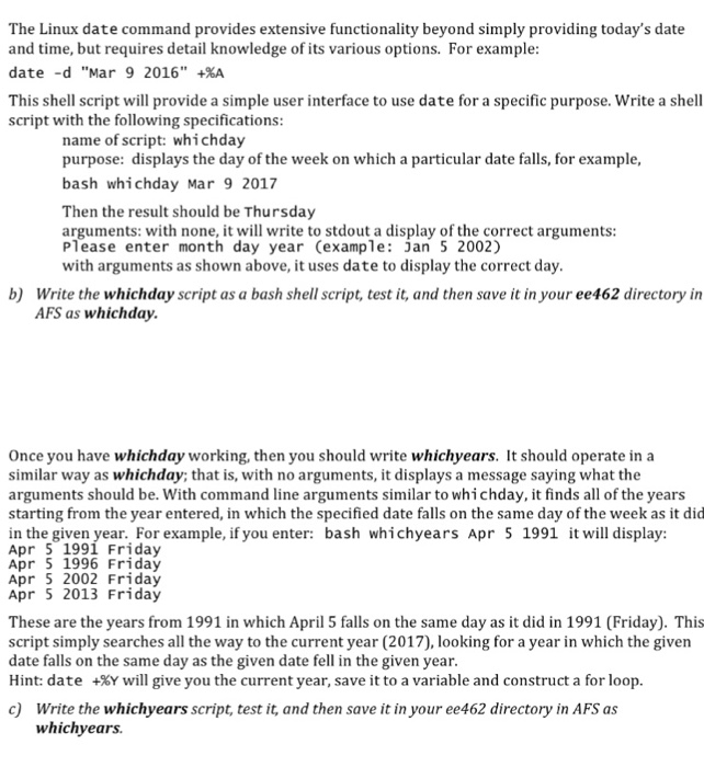 Scripts as "wrappers" for Linux Commands A "wrapper" is typically a function