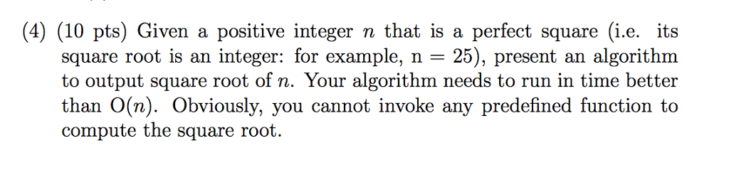  Given a positive integer n that is a perfect square (i.e.